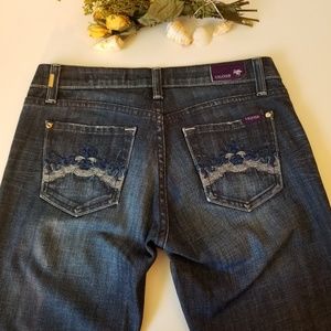 Vigoss Women's Sz 5 Boot Cut Embroidered Jeans
